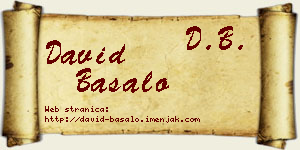 David Basalo vizit kartica
